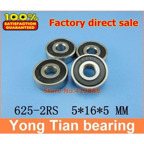 500pcs free shipping double Rubber sealing cover deep groove ball bearing 625-2RS 5*16*5 mm