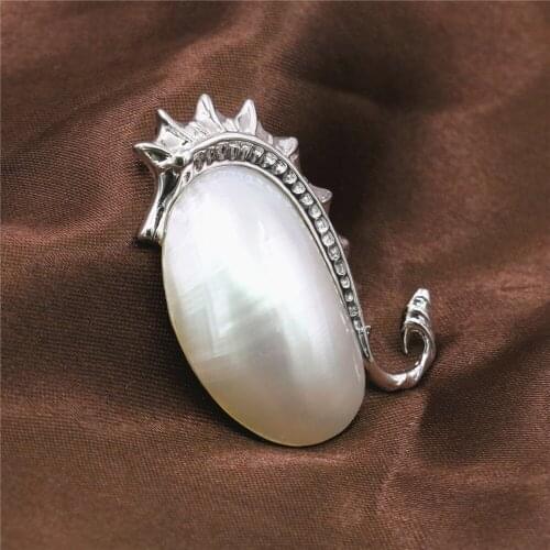 51x29mm Sweater Chain Fashion Jewelry Animal Natural White Abalone Shell Necklace Accessories Pendant Lady Christmas Gift B1143