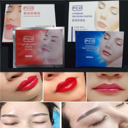 60pcs Microblading Lip Soothing Relieving Paste Mask Tattoo Makeup Fixed Color Permanent Accessories Relieve Pain and Bleeding