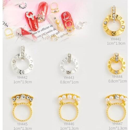 Nails Art Accessories- 100Pcs 3D Metal Alloy Nail Decoration/Charms/Studs,Nails 3D Jewelry Nail Rhinestones And Charms Rhineston