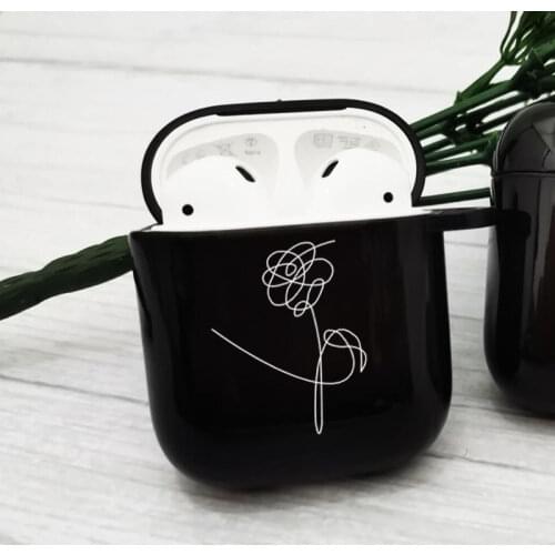 Love Yourself Flower Earphone Case for Airpods1 2 Wireless Bluetooth Earphone Case Abstract Art Line Soft TPU Airpods Cover