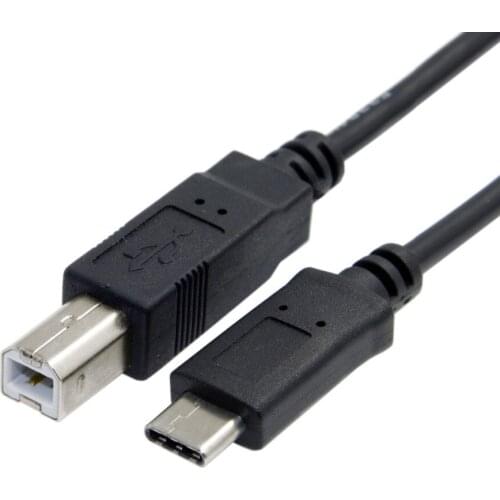 CYDZ USB-C USB 3.1 Type C Male Connector to USB 2.0 B Type Male Data Cable for Cell Phone & Notebook & Laptop