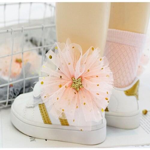 Kids Girls Socks Summer Mesh Socks Princess lace flower star pattern Baby Socks Princess Lady Anti-Mosquito Thin Socks ankle