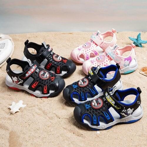 New Children Sandals Kids Beach Shoes Fashion Sports Casual Soft Bottom Non-slip Boys Summer Shoes Size 26-36
