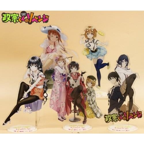 Anime Masamune-kuns Revenge Action Figure Cosplay Toys Adagaki Aki Fujinomiya Neko Acrylic Figures Stand Model Dolls Gifts