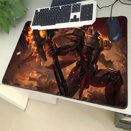 XGZ Game LOL Large Size Mouse Pad Black Lock Side Fear Nova General Noxus Darius Laptop PC Table Mat Rubber Non-slip Universal