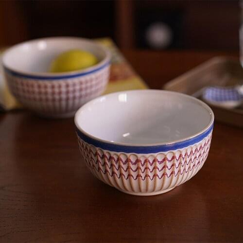 MIDOSHAKR Nordic style retro kiln color changing ceramic fruit salad bowl Ceramic bowls for kitchen