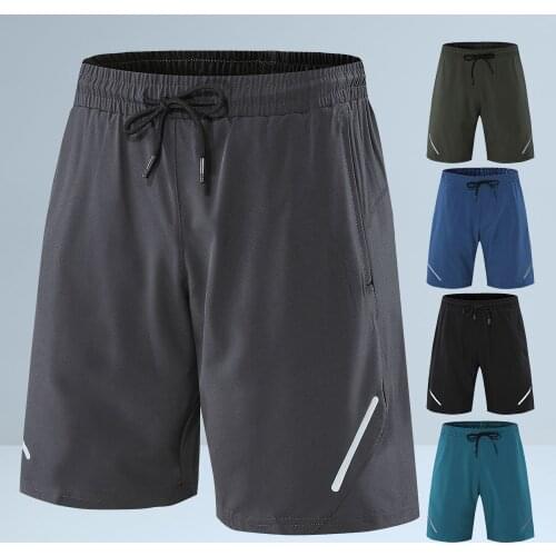 Polyester + Spandex Mens Running Sports Shorts Quick Dry Breathable Gym Training Exercise Jogging Cycling Shorts Beach Shorts