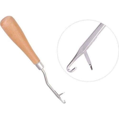 1pc Latch Hook Rug Kits Wood Handle Latch Crochet Hook Tool Carpets Making Repair Craft Tools