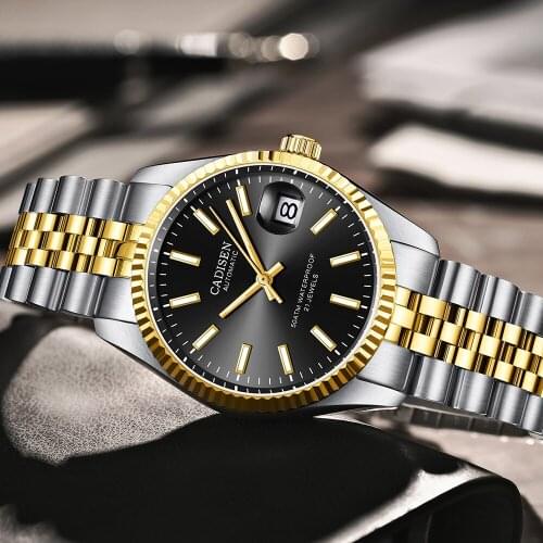 2020 New Cadisen Mens Mechanical Watches Top Brand Luxury Automatic Watch Men Business Wristwatch Mens NH35A Relogio Masculino