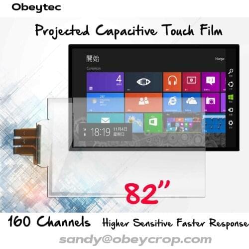 Obeytec 82" Big Size Touch Screen Film, 10 Touch Points, Highly Sensitive, Water Proof, Support 3-12 mm Tempered Cover Glass