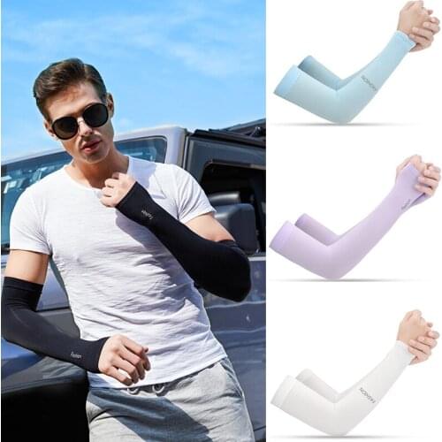 Summer Outdoor Ice Silk Sunscreen Sleeve UV Protection Cycling Ice Gloves Male And Female Fishing Arm Sleeves Walking Bracers