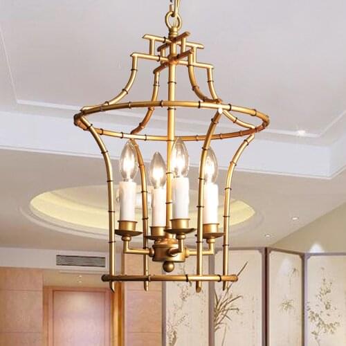 Pastoral American country retro Pendant Light iron wax candle style restaurant corridor aisle porch lantern Pendant Lamp ya72731