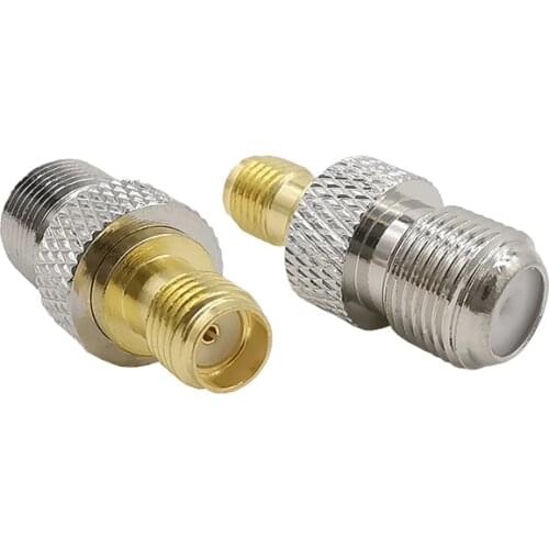 F Type F Female Jack to SMA Female Jack Straight RF Coaxial Adapter F to SMA Convertor SMA Female to F Female Connector