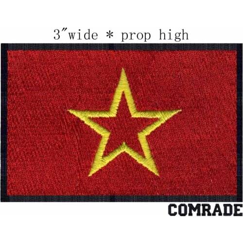 Soviet red Army Flag 3"wide embroidery patch for sports patches/sacos de papel/almohadas de stitch