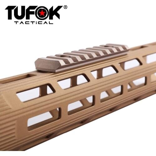 TuFok 9 Slots M-lok Rail Section Adapter Ultra Thin Rail Section For Hunting Rifle Scope Mount
