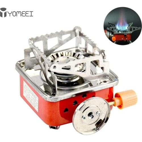 YOMEEI Outdoor Gas Stove Mini Camping Stoves Foldable Burners Camping Stove Cooking Picnic Furnace