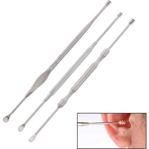 1PC Ear Cleaner Portable Ear Wax Pick Double Headed Earwax Removal Tool Ears Dig Scoop Clean Health Care Ear Care Tool