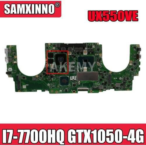 UX550VE For ASUS UX550VD UX550VW UX550V laptop motherboard UX550VD mainboard I7-7700HQ GTX1050-4G 16GB RAM Test original