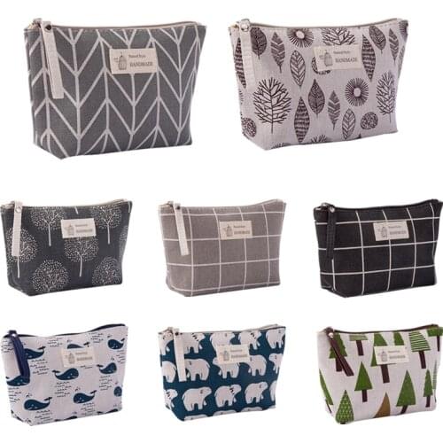 1Pcs Cosmetics Pouchs Women Supplies High-capacity Multi-function For Travel Print Organizer Makeup Bags Canvas Bag
