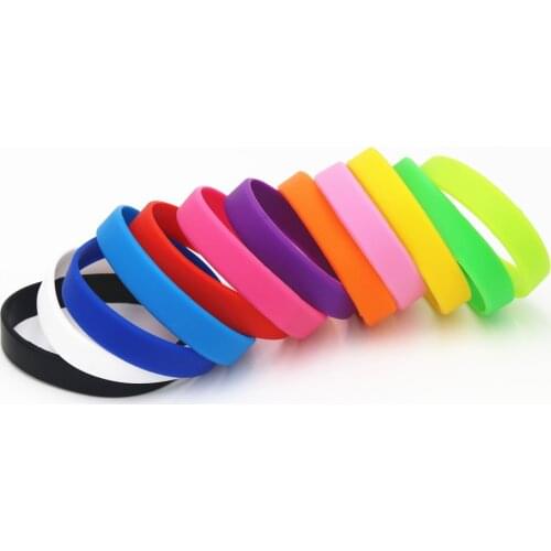 1PC Fashion Jewelry Sillicone Casual Sports Bracelets Wristband Colour Rubber Cuff Bracelets & Bangles Free Shipping SH051