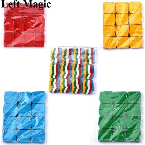 12PCS=one Set Colorful Snowflakes Paper Magic Tricks Snow Storm Magic Paper For Magic Show Magician Accessories Classic Toy
