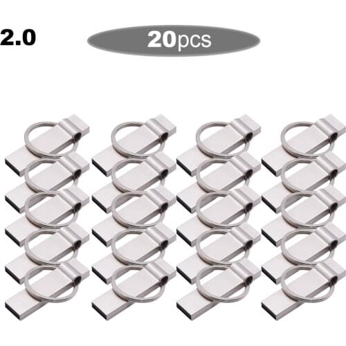 20pcs/lot free custom logo Pen drive 128gb high Speed drive 4g 16g 32g Memory stick 64G USB 2.0 storage drive gift For wedding