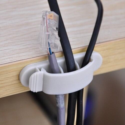 2018 Desktop PC Computer Cable Winder Wire Clip Cable Holder Home Cables Tidy Line Manager