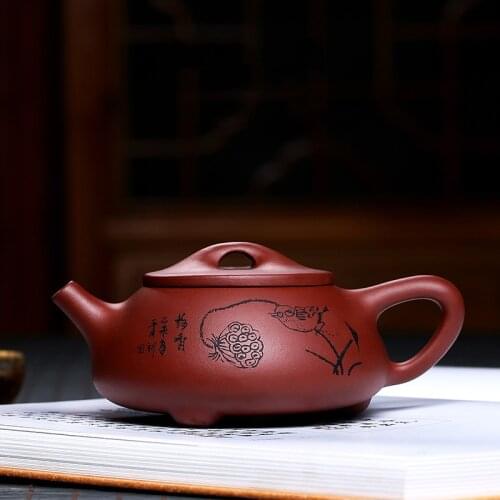 300ML Chinese yixing teapot Raw ore zisha xishi tea pot handmade kettle purple clay drinkware with gift box suit tieguanyin puer