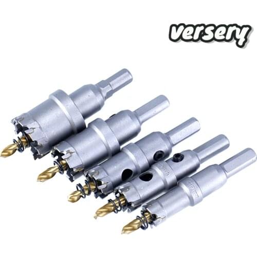 5PCS/SET 16/18.5/20/25/30MM TCT tungsten steel drill bits hard alloy hole saw metalworking tools for stainless steel iron angle