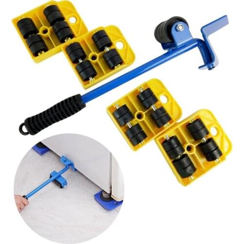 5 In1 Easy Moving Heavy Furniture Shifter Remover Wheels Moving Slider Mover Table Sofa Removal Sliders Home Household Product