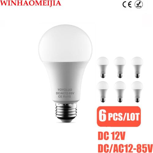 LED Bulbs DC/AC 12V 24V 36V 48V E27 6W 9W 12W 15W LED Lamp 6500K SMD 2835 Home Camping Hunting Emergency Outdoor Light lamparas