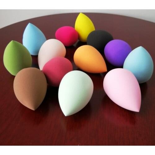 6cmx4cm Drop-shaped Non-latex Hydrophilic Sponge Cosmetic Powder Liquid Foundation Puff Bigger after Wet Convenient Makeup Tools
