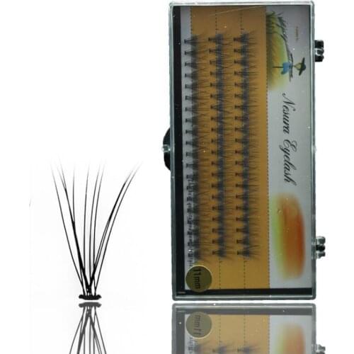 60 Cluster 10D Professional Makeup Handmade Natural Eyelash Extension Individual Lashes 0.07 C Curl False Eyelash