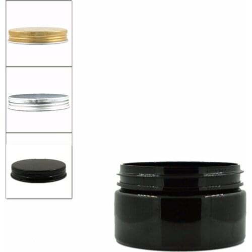 18pcs/Lot 100ml Black Pet Jar With Screw Aluminium Cap W/Pe Liner, Jar,Cosmetic Jar,Plastic Container,Bottle