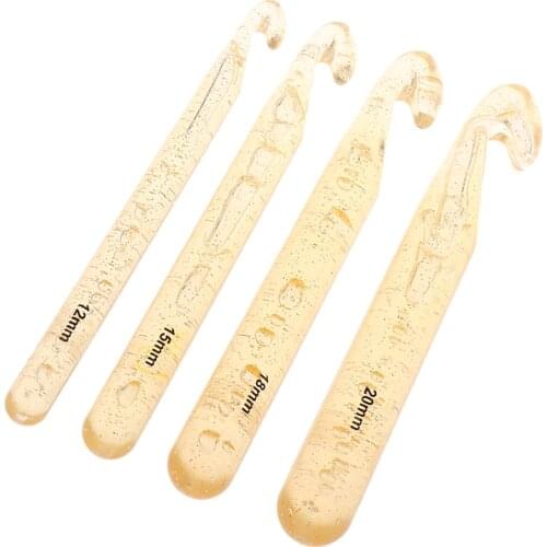 4 Sizes Large Chunky Crochet Hooks Needle Knitting Needle Weaving Tools