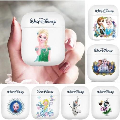Disney Frozen Princess Ana Love Elsa Silicone Cases For Apple Airpods 1/2 Protective Shockproof Wireless Earphone Cover Charging