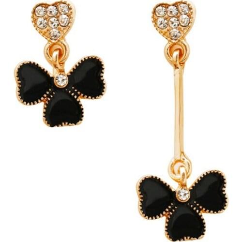 Long Short Clover Drop Earrings Set For Women Metal Rhinestone Hanging Earrings Summer Jewelry Girls GIfts