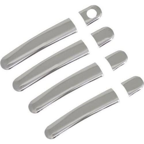 For Skoda Rapid Luxurious Chrome Door Handle Covers Trim Set of 4 Door 2011-2017 ABS Plastic Accessories Stickers Car Styling