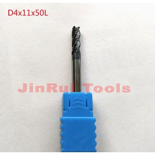 1pc 4mm D4*11*D4*50 HRC55 4 Flutes Solide Carbide Roughing End Mills CNC router bit milling cutter Tools knife fresa