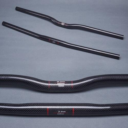 Glossy 3k carbon fibre ycling handlebar one shaped handlebar mountain bicycle handlebar bike parts 25.4mm
