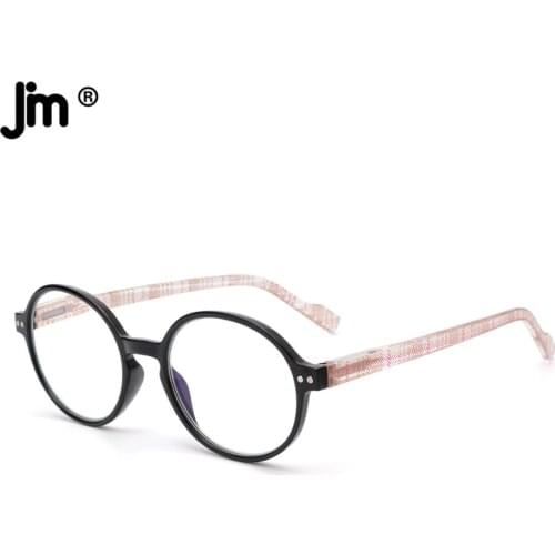 JM Vintage Spring Hinge Round Reading Glasses Women Men Brand Designer Diopter Magnifier Presbyopic Eyeglasses