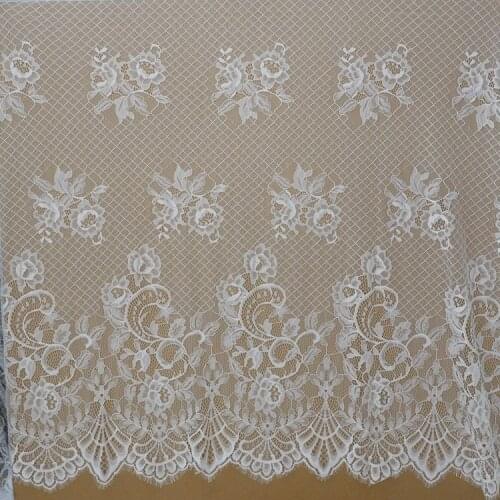1.5m wide full eyelash lace fabric Wedding dress clothing material DIY household accessories