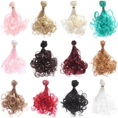 10PCS/LOT Wholesale Dolls Accessories Synthetic Fiber Wavy Curly Hair Dolls BJD Wig Hair