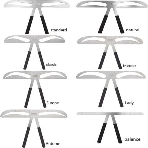 EyeBrow Tattoo Permanent Makeup Rule Microblading Eyebrow Tattoo Stencil Rule Reusable Template Definition Grooming Measure Tool