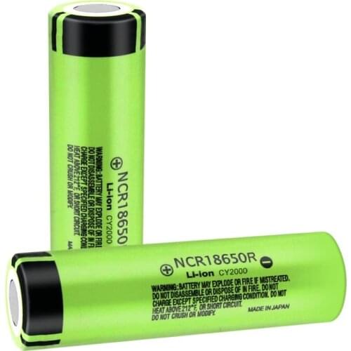 JOUYM 18650 Battery 100% New Original NCR18650R 3.7v 2000mAh Lithium Rechargeable batteries For Flashlight