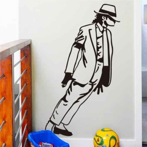 Michael Jackson Dancing Wall Art For Living Room Decorations Diy Vinyl Wall Stickers Music Fans Home Decals