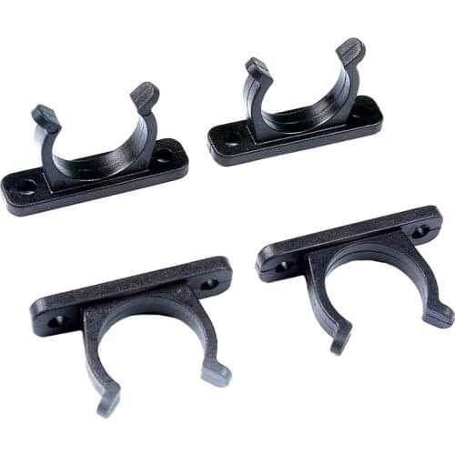 MIZUGIWA 4pcs/lot Black Nylon Tube Holder Clips for Paddle Boat Hook Oar Stern Pole Light Storage