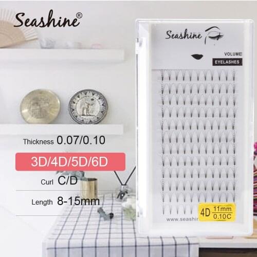 SeashineEyelashes Premade Volume Fans Pre Made Fans mink Lashes Extension Natural Soft Individual Eyelashes Fans Eyelashes