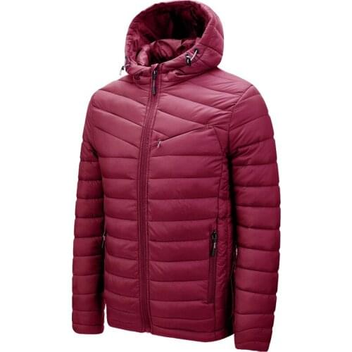 New Winter Warm Men Parka Jacket Thick Casual Parka Jacket Men Windproof Solid Color Men Jacket